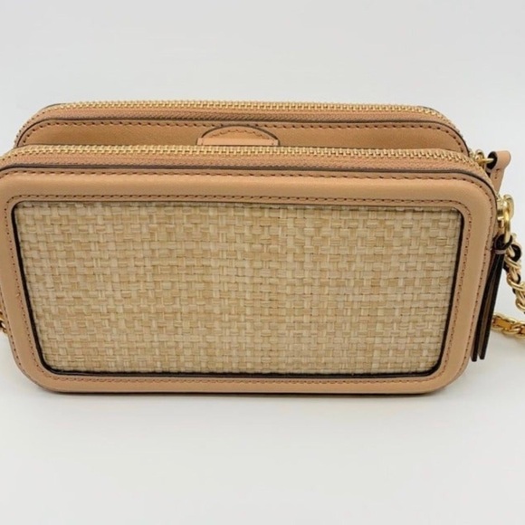 Tory Burch Floral/Straw Fleming Handbag - Picture 7 of 11